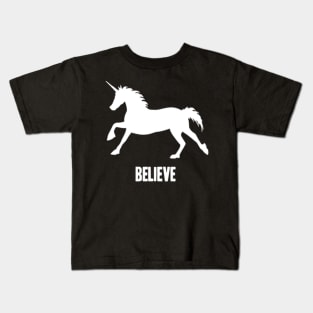 unicorn believe Kids T-Shirt